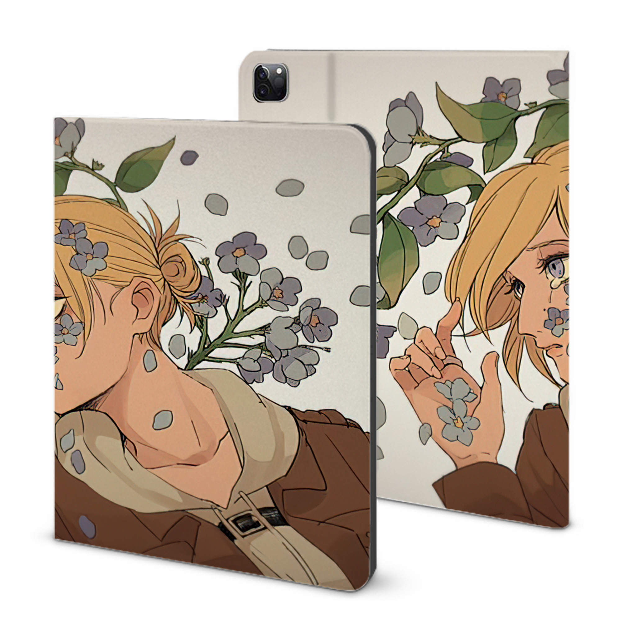 （画像用） 進撃の巨人 Attack on Titan IPad ケース ブック型 PUレザー TPU 耐衝撃 軽量 薄型 ペン収納なし 全面保護 IPad 各モデル対応